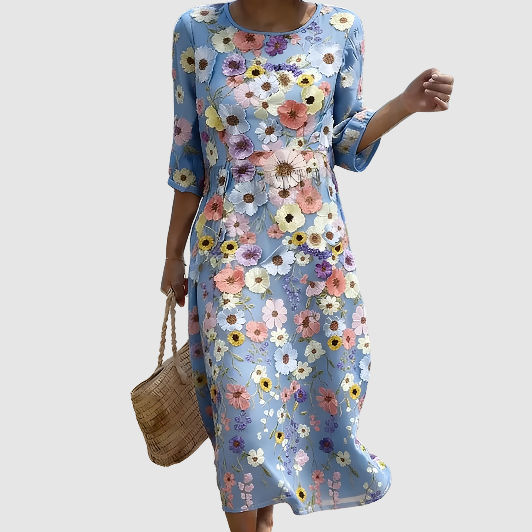 MELISSA MID-LENGTH FLORAL DRESS