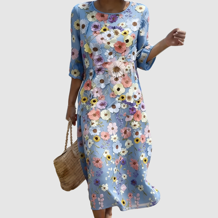 MELISSA MID-LENGTH FLORAL DRESS
