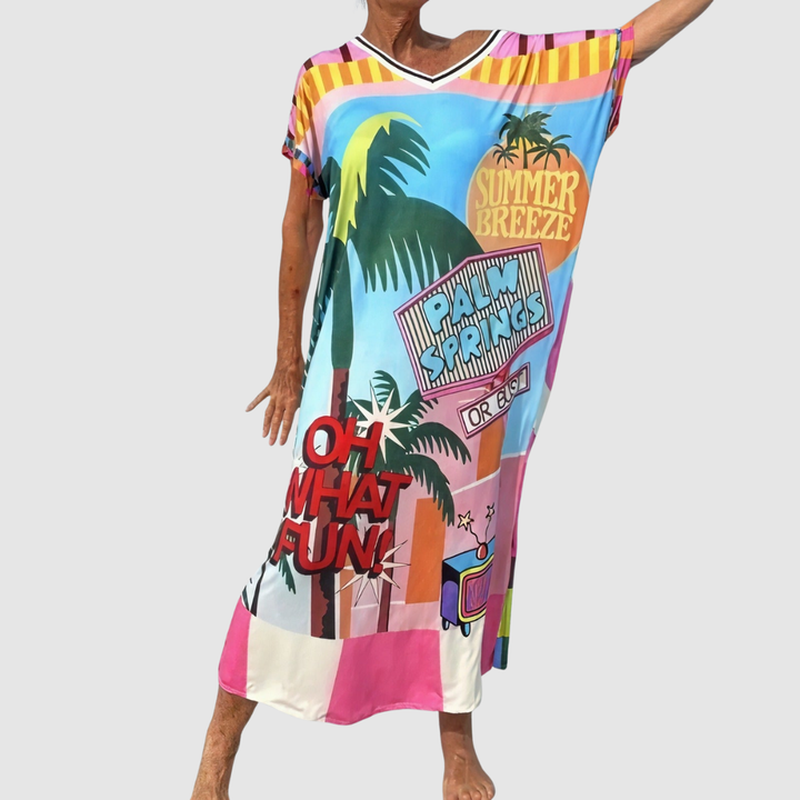 ISLA PRINT FLOWY SUMMER DRESS