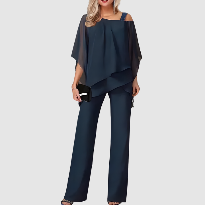 ANNIE CHIFFON ASYMMETRIC SET