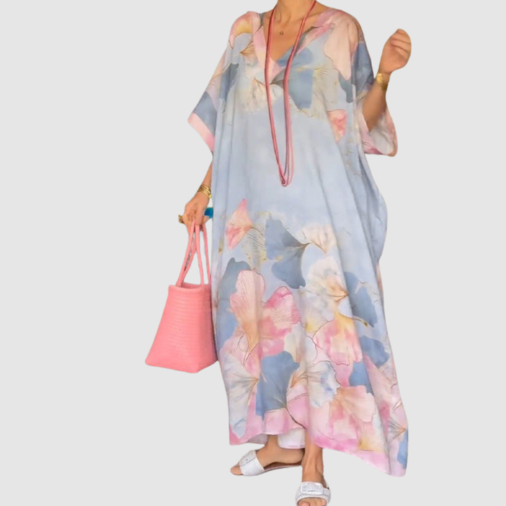 GIMA FLORAL LONG SLEEVE DRESS