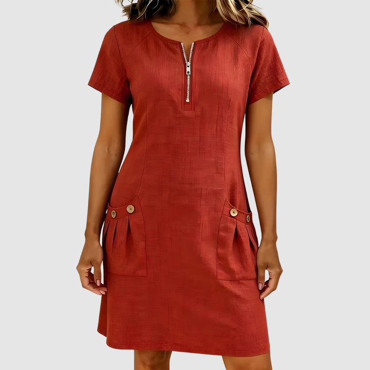 KRYSTAN SHORT SLEEVE UTILITY DRESS
