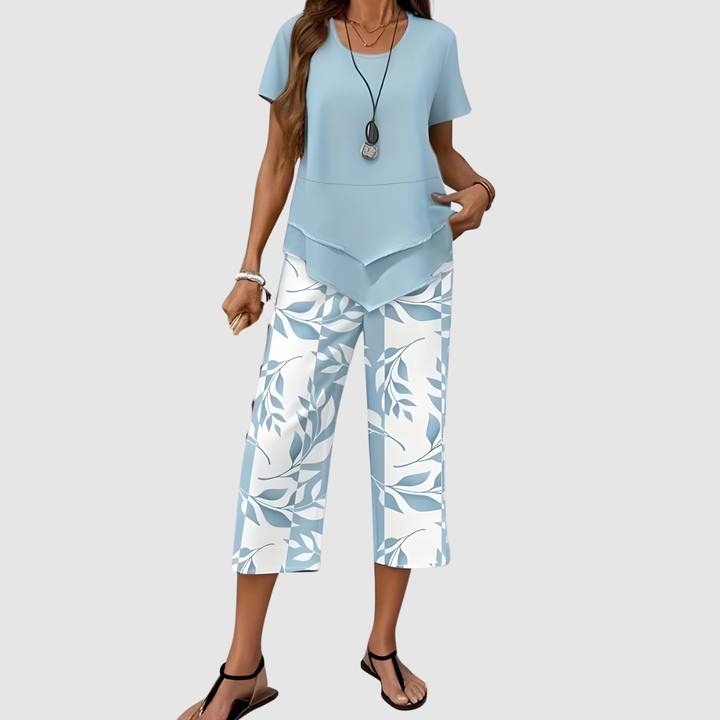 DEBORIA SHORT SLEEVE TWO PIECE SET