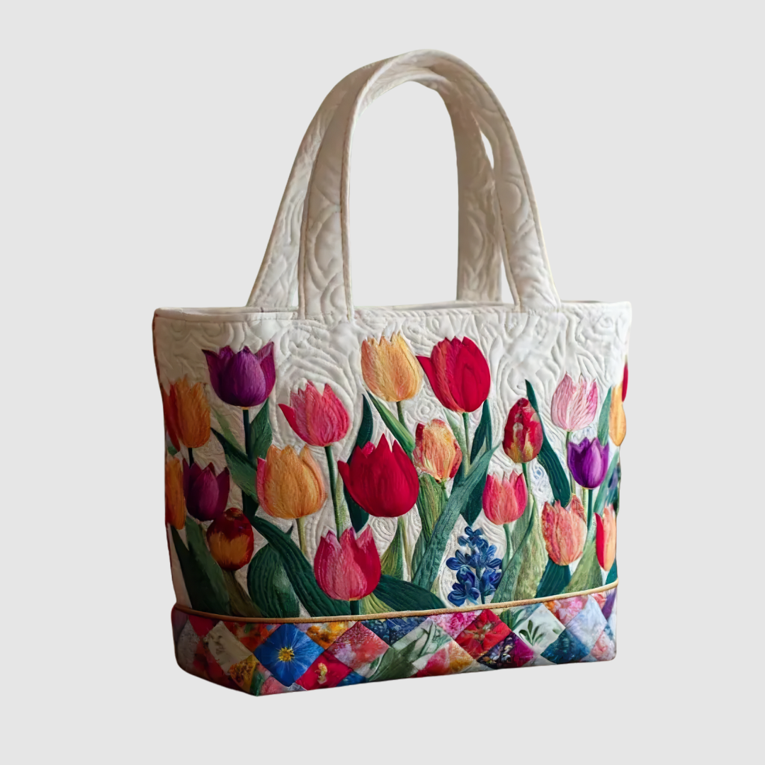 MARINELLE TULIP GARDEN QUILTED BAG