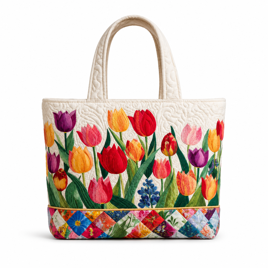 MARINELLE TULIP GARDEN QUILTED BAG