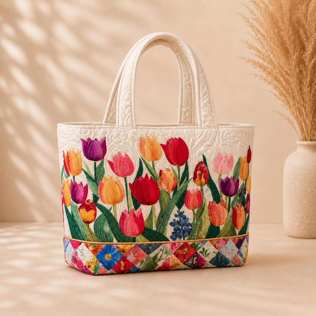 MARINELLE TULIP GARDEN QUILTED BAG