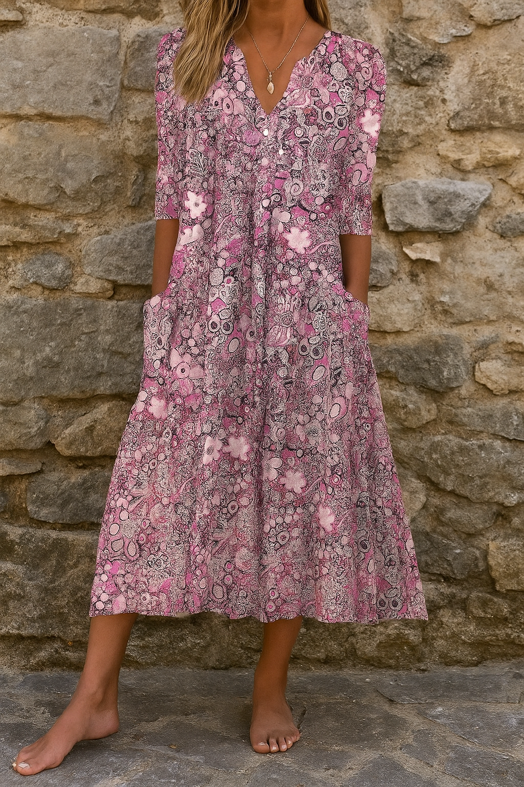 ELISKAA ELEGANT FLORAL DRESS
