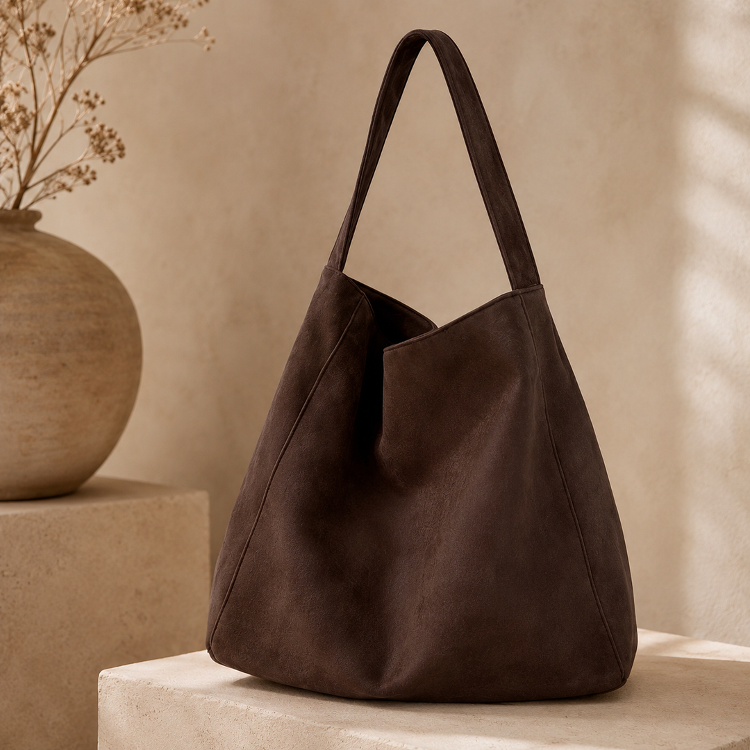LORENZA OVERSIZED SUEDE HOBO BAG