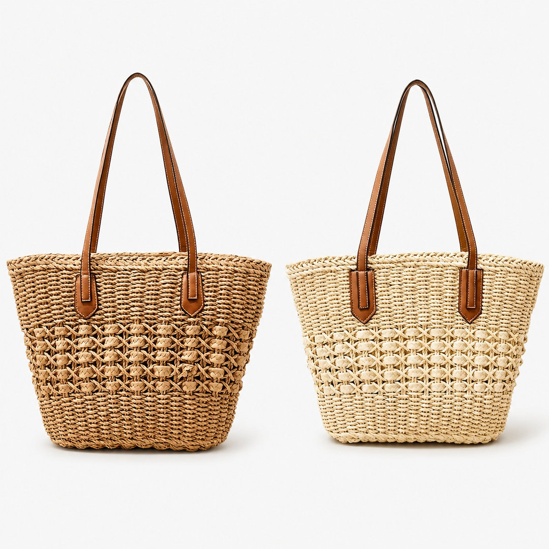 CAMILA BOHO STRAW BEACH BAG