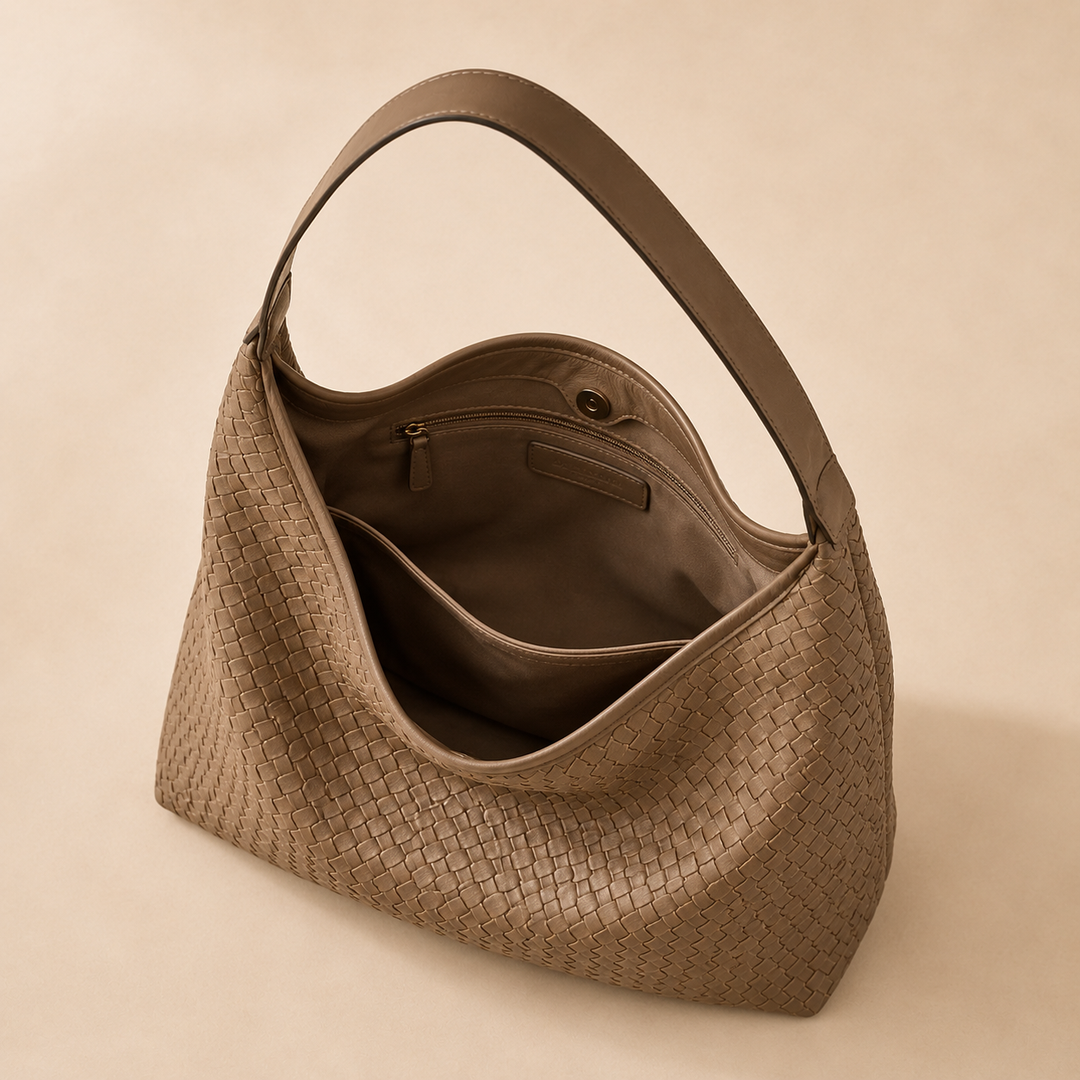 ARIANA WOVEN OVERSIZED HOBO BAG