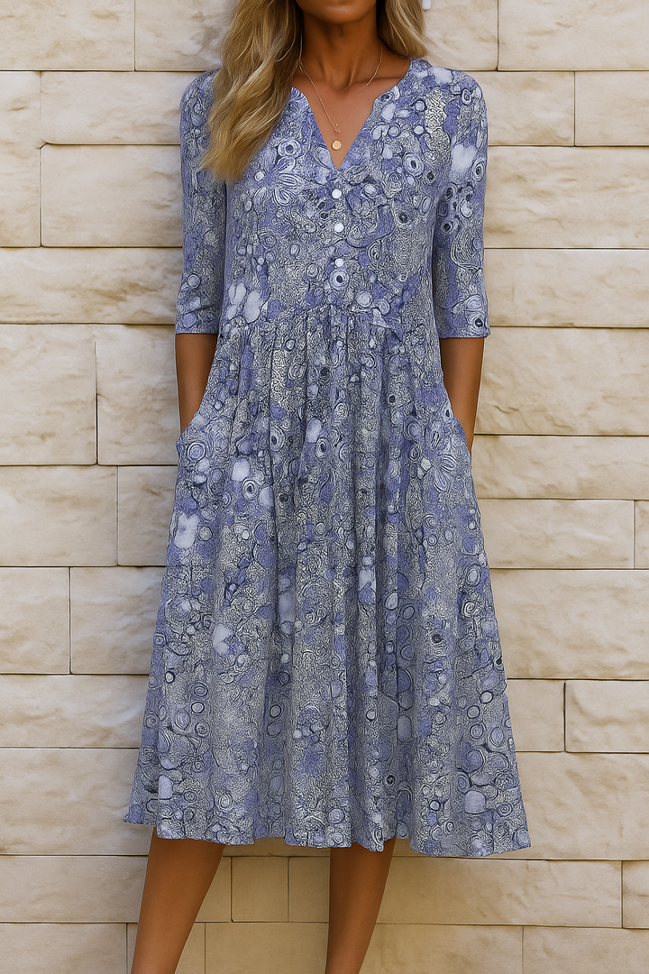 ELISKAA ELEGANT FLORAL DRESS
