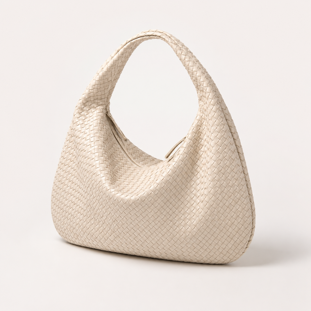 LIVIA WOVEN ROUND SHOULDER BAG