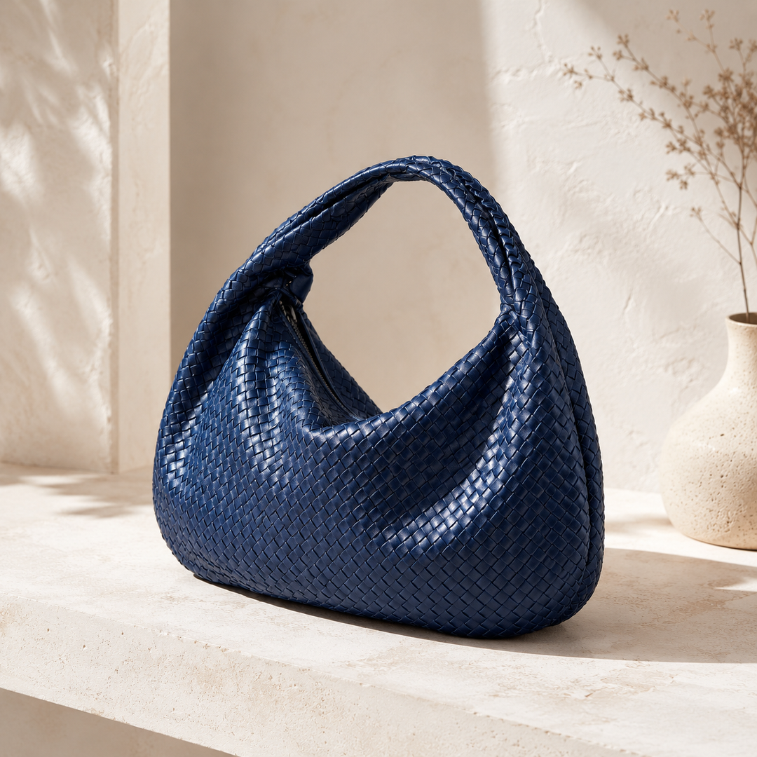 LIVIA WOVEN ROUND SHOULDER BAG