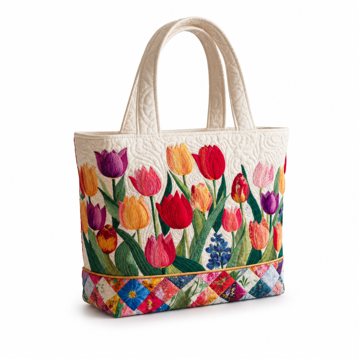 MARINELLE TULIP GARDEN QUILTED BAG