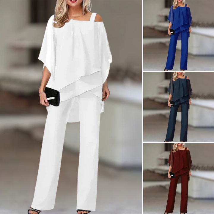 ANNIE CHIFFON ASYMMETRIC SET