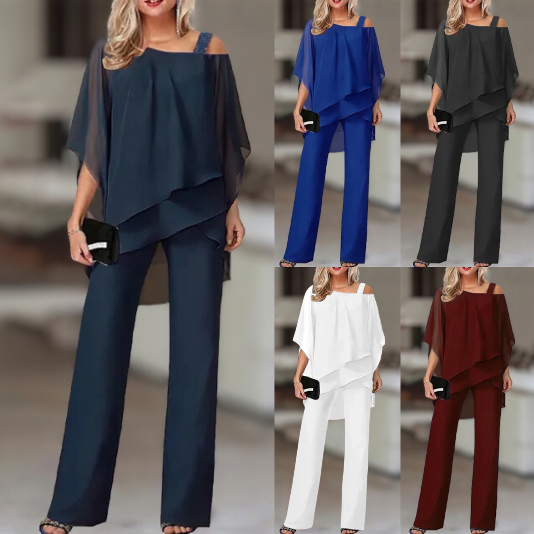 ANNIE CHIFFON ASYMMETRIC SET