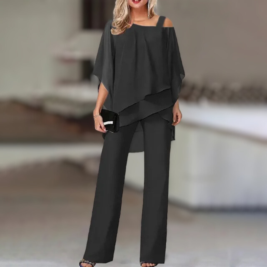 ANNIE CHIFFON ASYMMETRIC SET