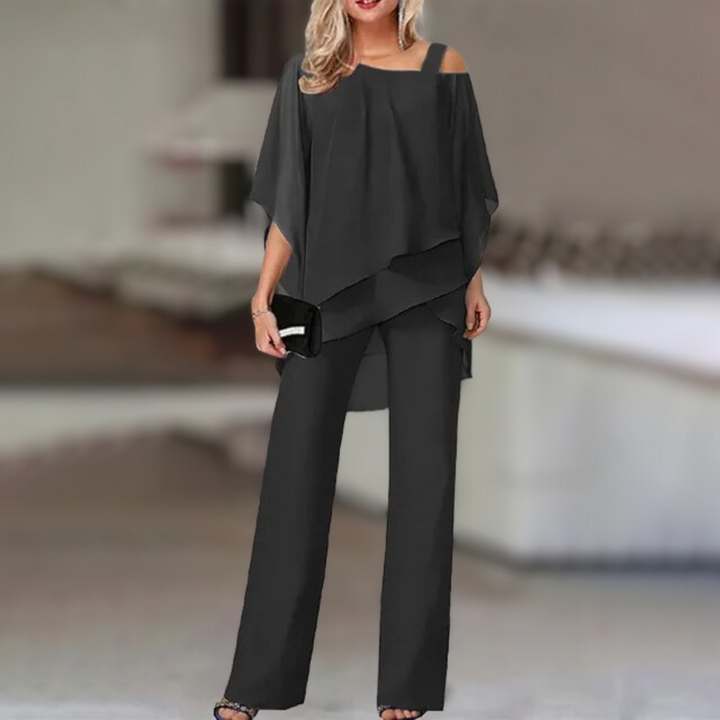ANNIE CHIFFON ASYMMETRIC SET