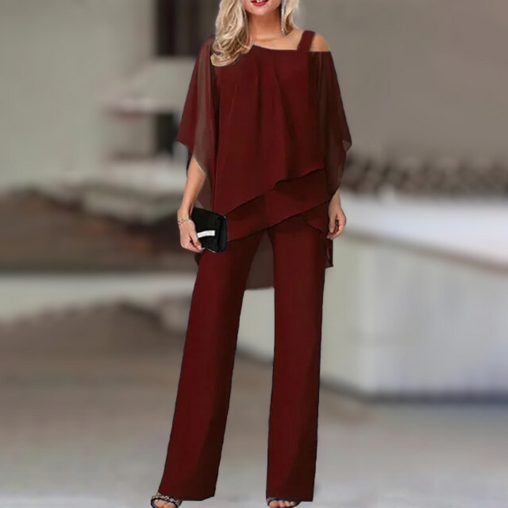 ANNIE CHIFFON ASYMMETRIC SET