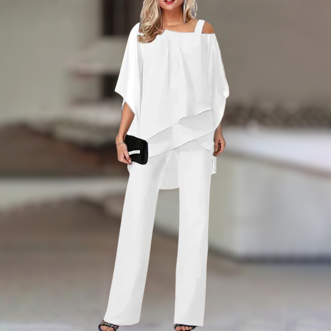 ANNIE CHIFFON ASYMMETRIC SET