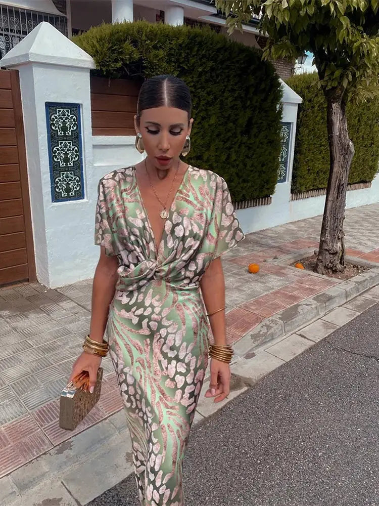 CLARANDRA COPPER MIDI DRESS