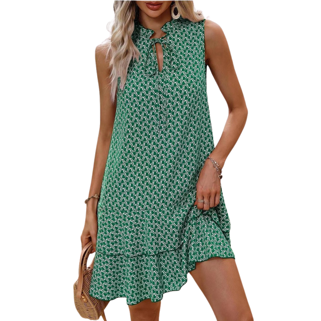 NAOMI BOHEMIAN PRINTED MIDI DRESS