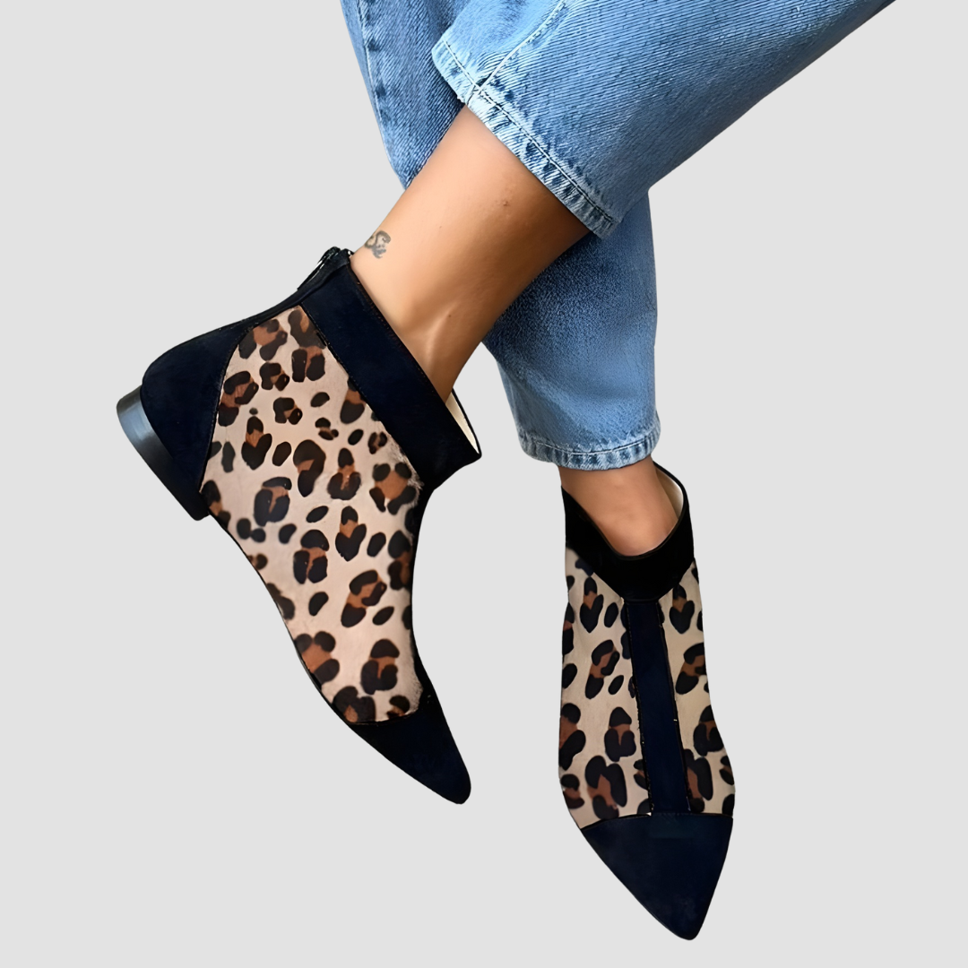 ZARIA CHIC LEOPARD PRINT BOOTS