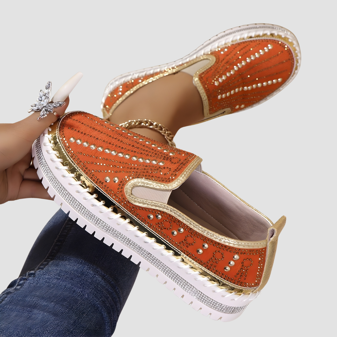 ALAINA SPARKLING SLIP-ON PLATFORM SHOES