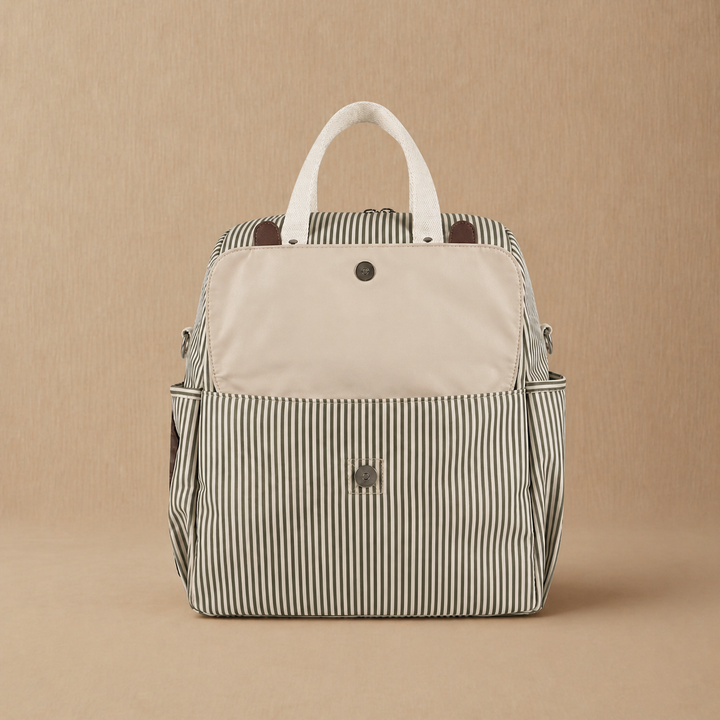 OLIVE STRIPED BABY DIAPER BACKPACK