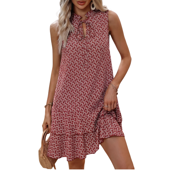 NAOMI BOHEMIAN PRINTED MIDI DRESS