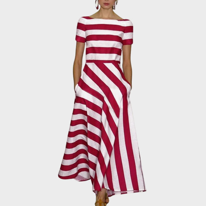 MIA STRIPED MIDI DRESS