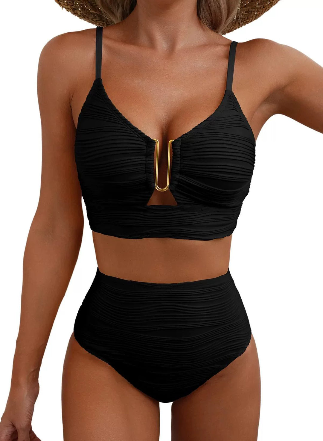 AURELIE GOLD U-LINK BIKINI SET