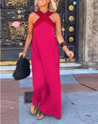 DELPHINE DRESS WITH CROSSED CUT
