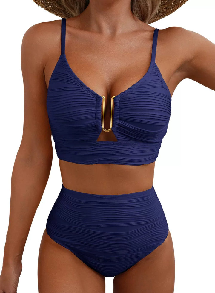 AURELIE GOLD U-LINK BIKINI SET