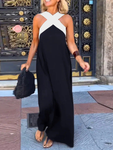 DELPHINE DRESS WITH CROSSED CUT