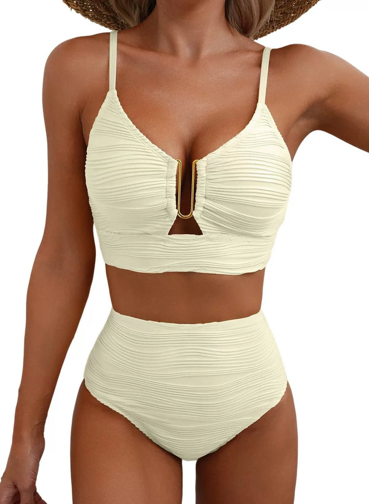 AURELIE GOLD U-LINK BIKINI SET