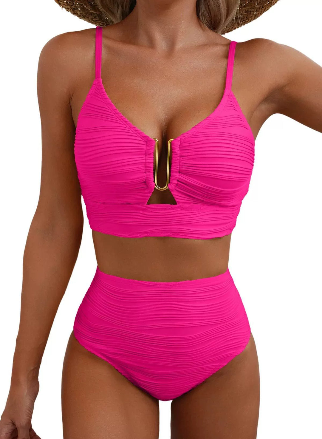 AURELIE GOLD U-LINK BIKINI SET