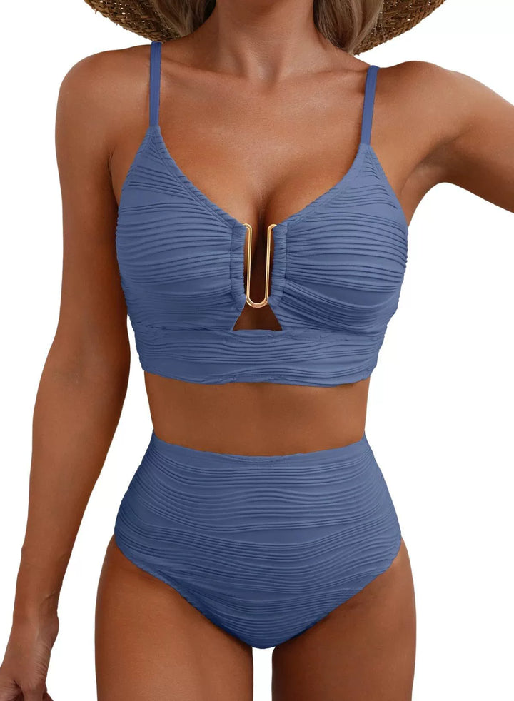 AURELIE GOLD U-LINK BIKINI SET