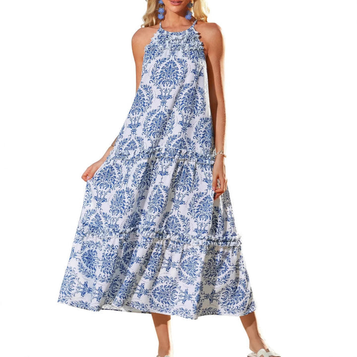 FELICITY  BOHO HALTER MAXI DRESS