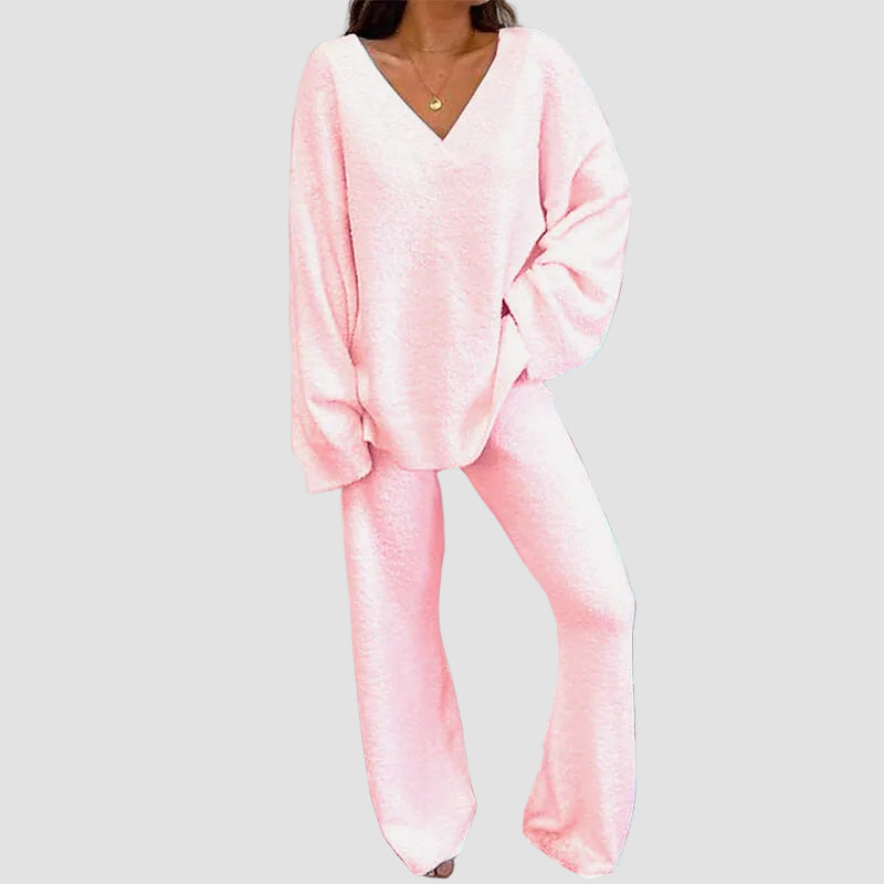 REBECCA SOFT V-NECK LOUNGE SET
