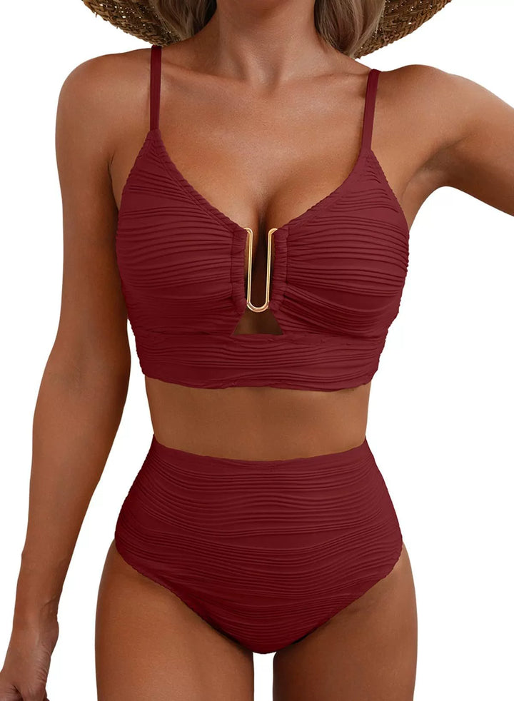 AURELIE GOLD U-LINK BIKINI SET