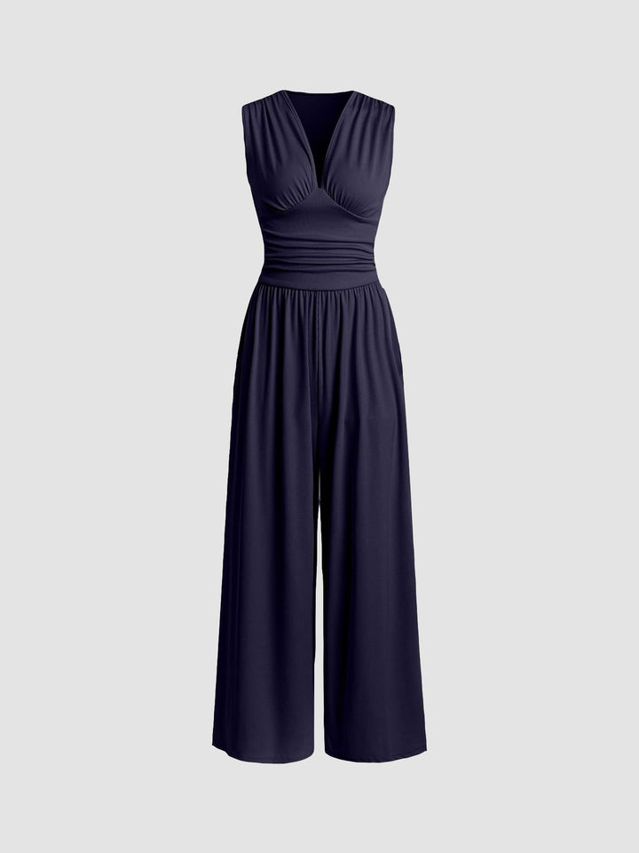 CHARITY CHIC SLEEVELESS WIDE-LEG JUMPSUIT