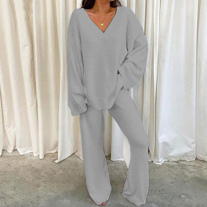REBECCA SOFT V-NECK LOUNGE SET