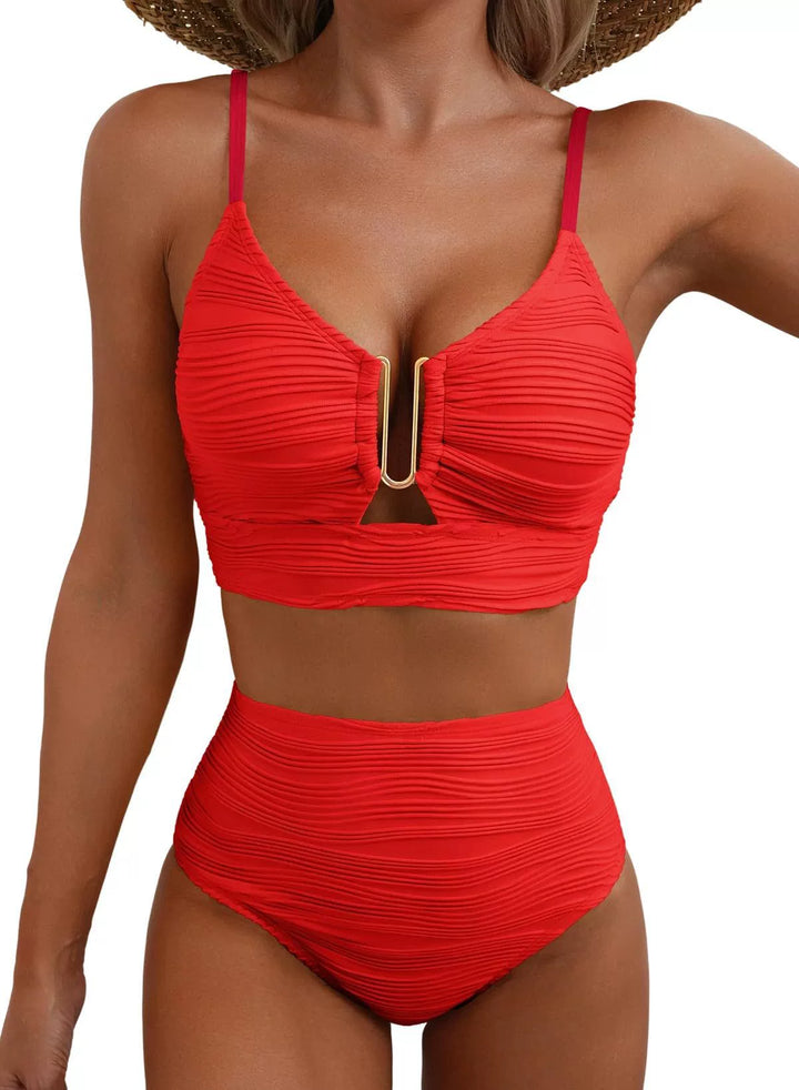 AURELIE GOLD U-LINK BIKINI SET