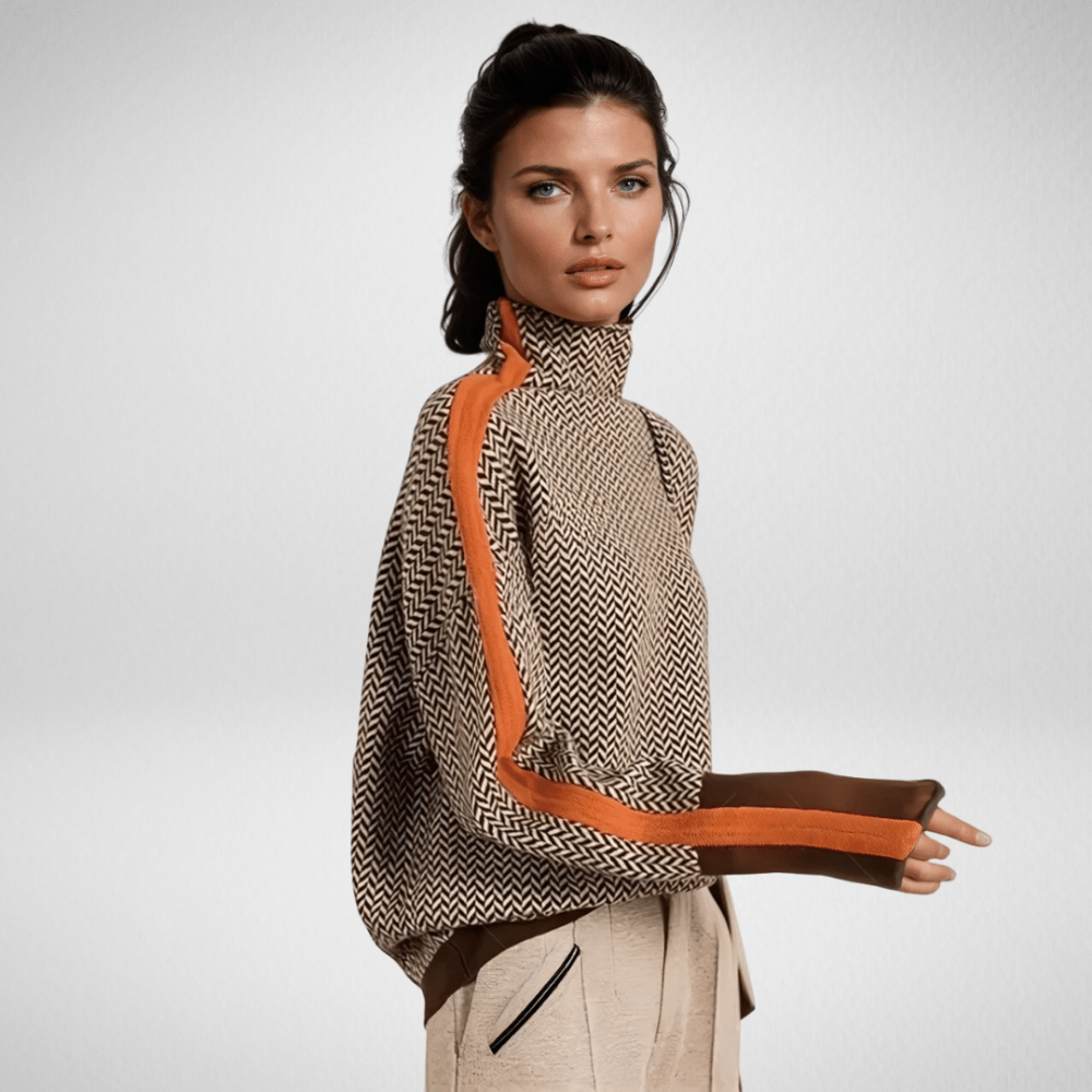 HELENA STRIPED TURTLENECK SWEATER