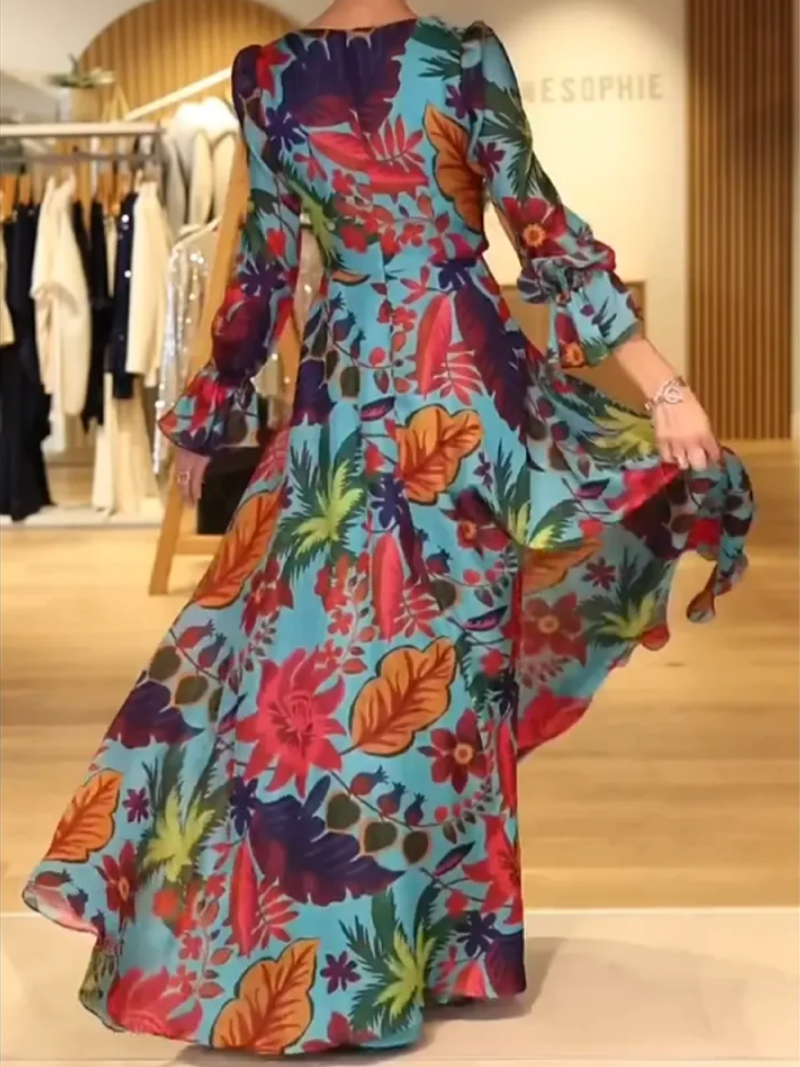 MIRA ELEGANT DRESS WITH V-NECK