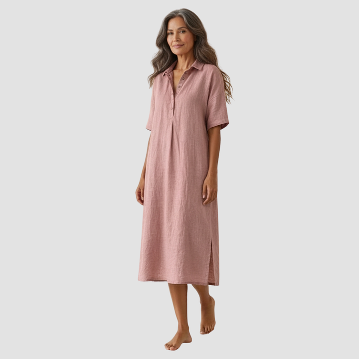 CALYRA POLO COLLAR CASUAL DRESS