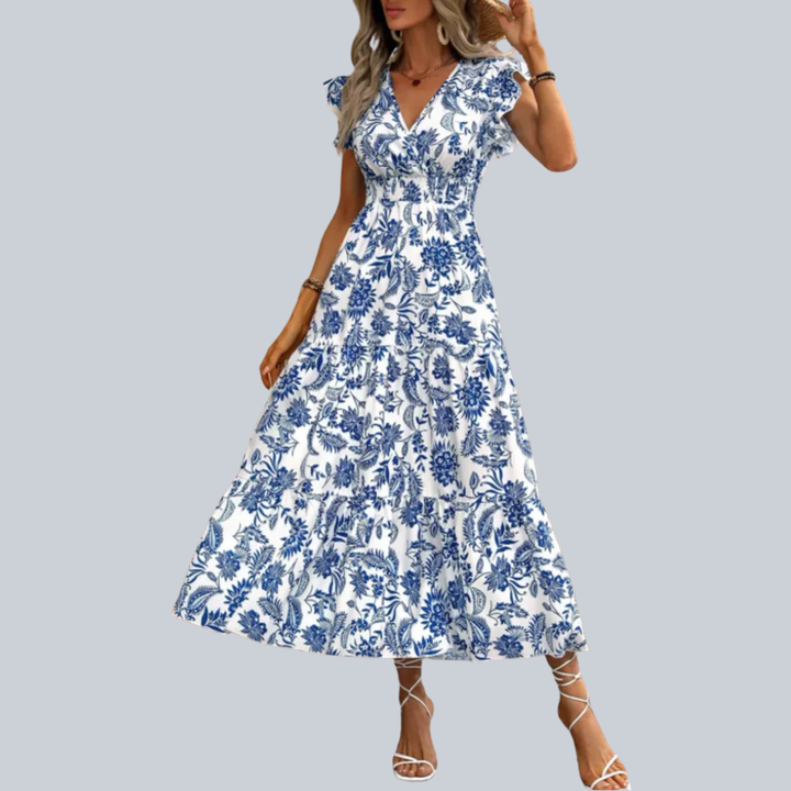 FLORAL SMOCKED WAIST DRESS