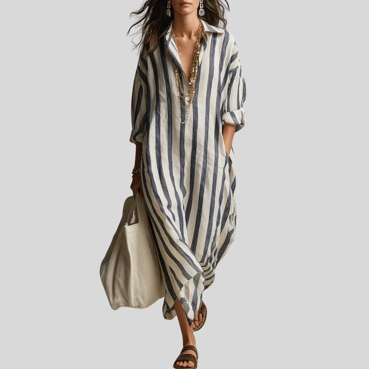 DARIA STRIPED MAXI DRESS