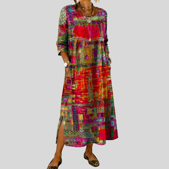 ALINA BOHEMIAN PRINT MAXI DRESS